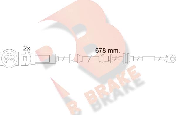 R Brake 610452RB - Сигнализатор, износ тормозных колодок unicars.by