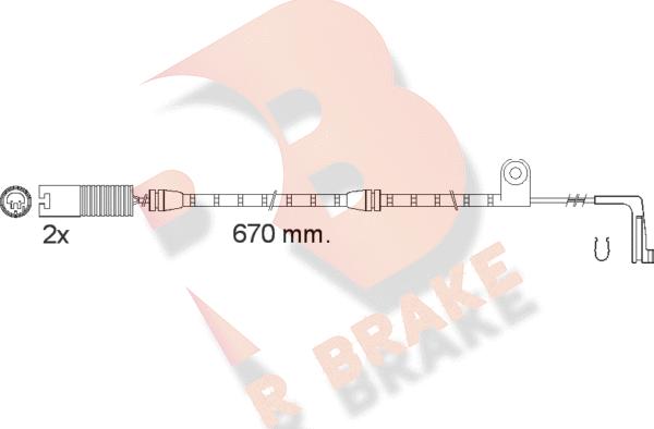 R Brake 610478RB - Сигнализатор, износ тормозных колодок unicars.by