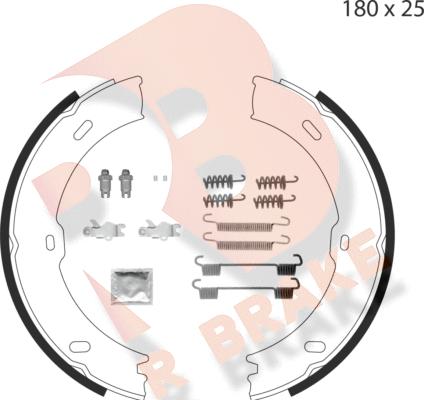 R Brake 79RBPB4009 - Комплект тормозов, ручник, парковка unicars.by