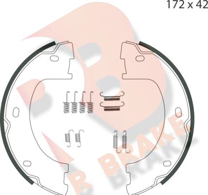 R Brake 79RBPB4010 - Комплект тормозов, ручник, парковка unicars.by