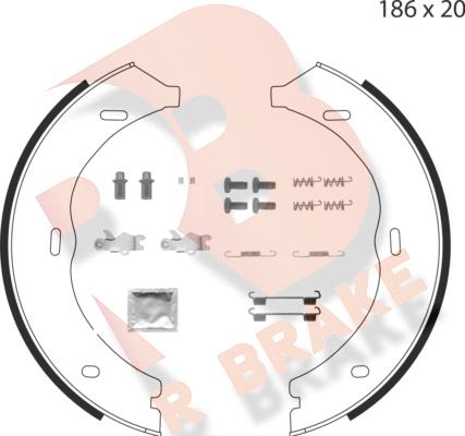 R Brake 79RBPB4018 - Комплект тормозов, ручник, парковка unicars.by