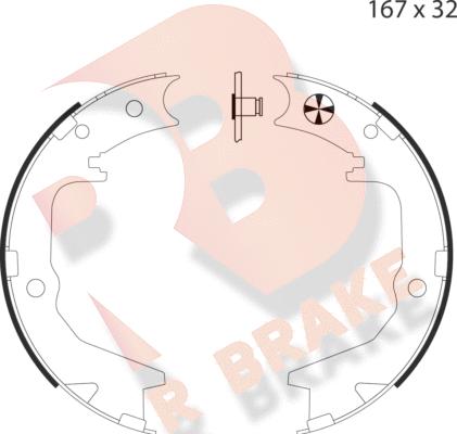 R Brake 79RBPB4034 - Комплект тормозов, ручник, парковка unicars.by