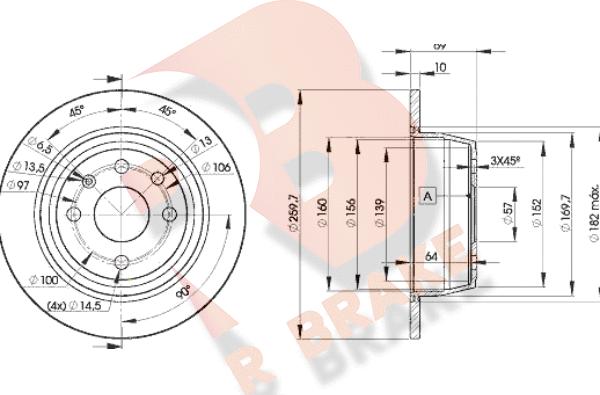 R Brake 78RBD29041 - Тормозной диск unicars.by