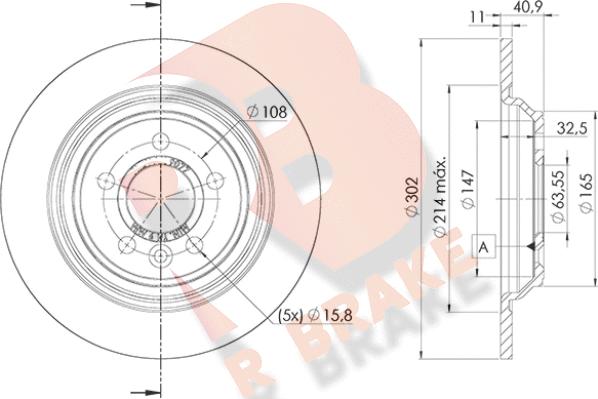 R Brake 78RBD29077 - Тормозной диск unicars.by