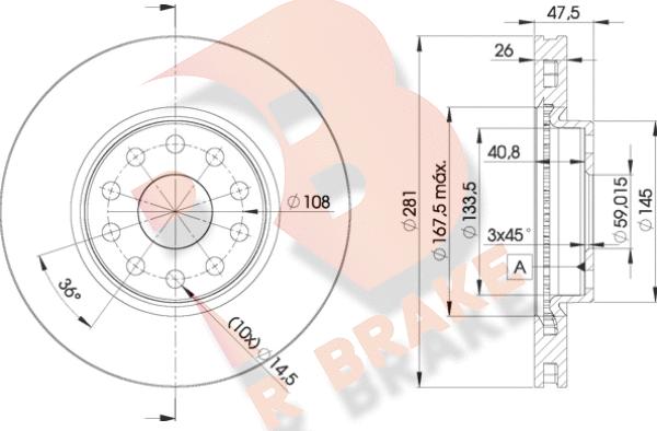 R Brake 78RBD24639 - Тормозной диск unicars.by