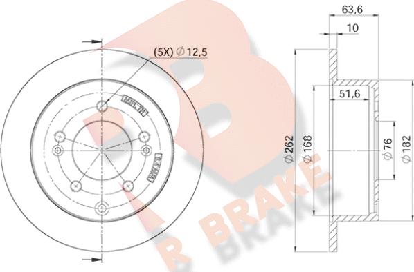 R Brake 78RBD25169 - Тормозной диск unicars.by