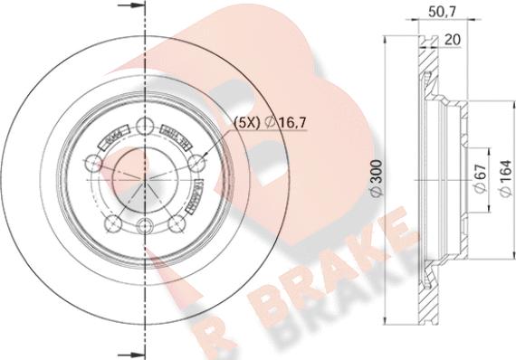 R Brake 78RBD20044 - Тормозной диск unicars.by