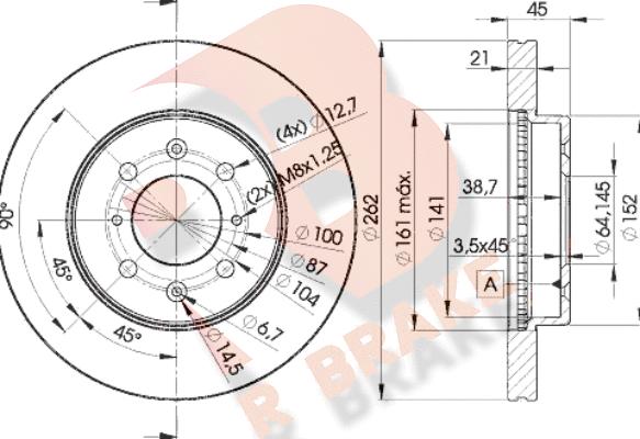 R Brake 78RBD21700 - Тормозной диск unicars.by