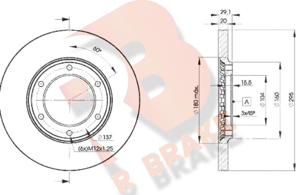 R Brake 78RBD27000 - Тормозной диск unicars.by