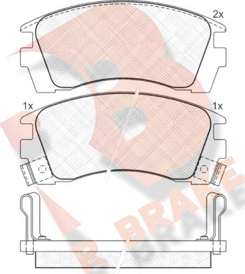 R Brake RB0984 - Тормозные колодки, дисковые, комплект unicars.by