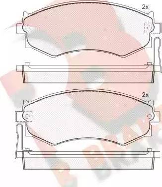 R Brake RB0986 - Тормозные колодки, дисковые, комплект unicars.by