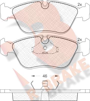 R Brake RB0934 - Тормозные колодки, дисковые, комплект unicars.by