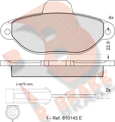 R Brake RB0924 - Тормозные колодки, дисковые, комплект unicars.by