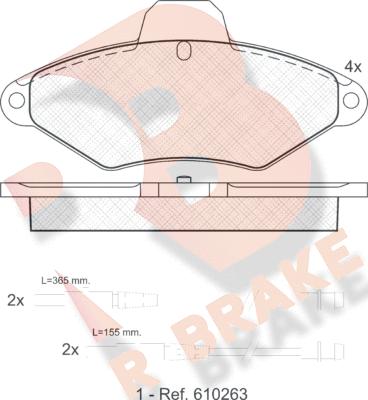 R Brake RB0920 - Тормозные колодки, дисковые, комплект unicars.by