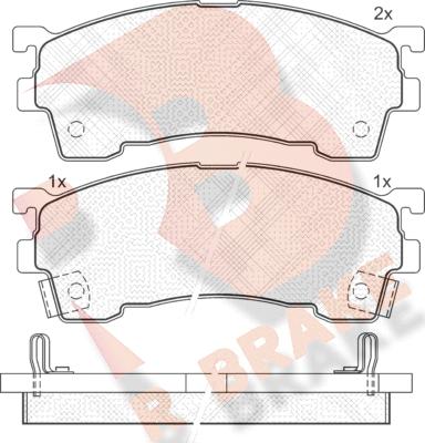 R Brake RB0971-203 - Тормозные колодки, дисковые, комплект unicars.by