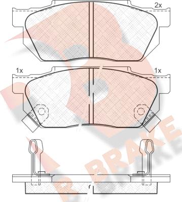 R Brake RB0494 - Тормозные колодки, дисковые, комплект unicars.by