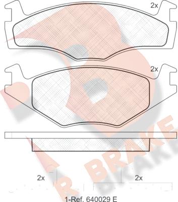 R Brake RB0459 - Тормозные колодки, дисковые, комплект unicars.by