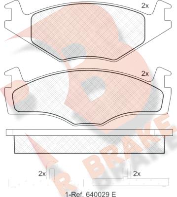 R Brake RB0460 - Тормозные колодки, дисковые, комплект unicars.by