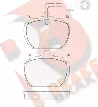 R Brake RB0406 - Тормозные колодки, дисковые, комплект unicars.by