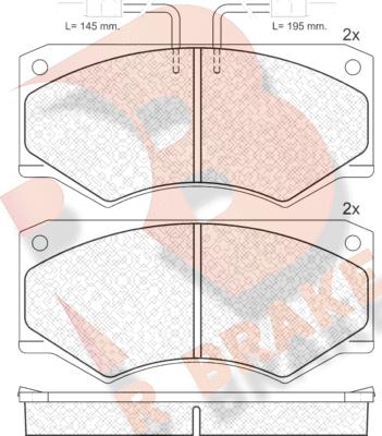 R Brake RB0563 - Тормозные колодки, дисковые, комплект unicars.by