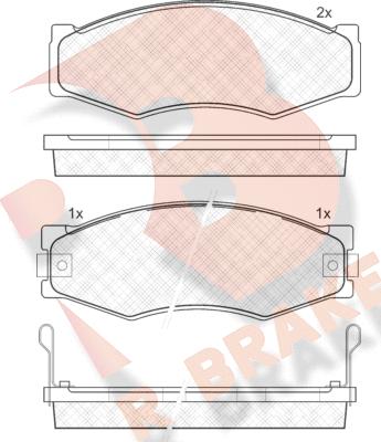 R Brake RB0518 - Тормозные колодки, дисковые, комплект unicars.by