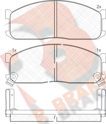 R Brake RB0690 - Тормозные колодки, дисковые, комплект unicars.by