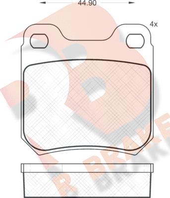 R Brake RB0692 - Тормозные колодки, дисковые, комплект unicars.by