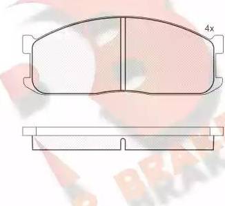 R Brake RB0687 - Тормозные колодки, дисковые, комплект unicars.by