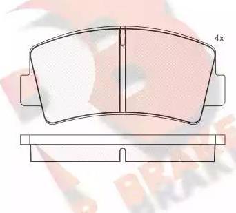 R Brake RB0106 - Тормозные колодки, дисковые, комплект unicars.by