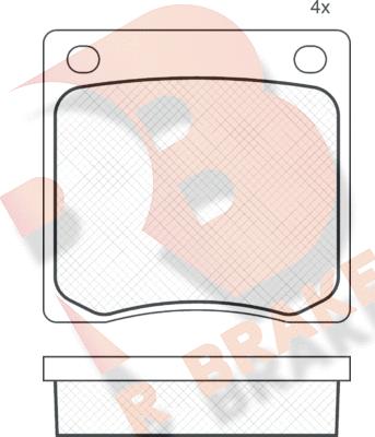 R Brake RB0113 - Тормозные колодки, дисковые, комплект unicars.by