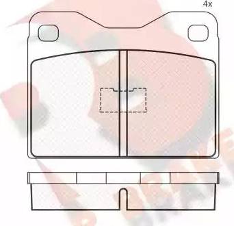 R Brake RB0181 - Тормозные колодки, дисковые, комплект unicars.by