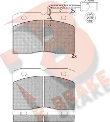 R Brake RB0892 - Тормозные колодки, дисковые, комплект unicars.by