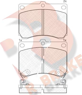 R Brake RB0879 - Тормозные колодки, дисковые, комплект unicars.by