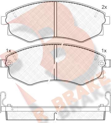 R Brake RB0877 - Тормозные колодки, дисковые, комплект unicars.by