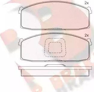 R Brake RB0396 - Тормозные колодки, дисковые, комплект unicars.by