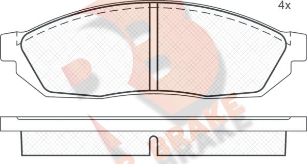 R Brake RB0311 - Тормозные колодки, дисковые, комплект unicars.by