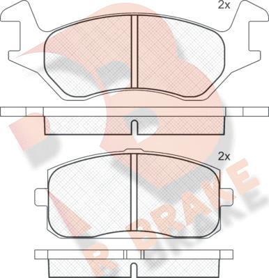 R Brake RB0294 - Тормозные колодки, дисковые, комплект unicars.by