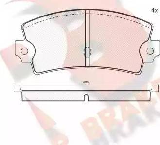 R Brake RB0218 - Тормозные колодки, дисковые, комплект unicars.by