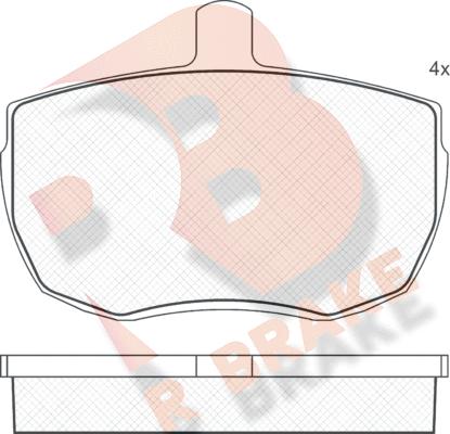 R Brake RB0230 - Тормозные колодки, дисковые, комплект unicars.by