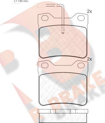 R Brake RB0787 - Тормозные колодки, дисковые, комплект unicars.by