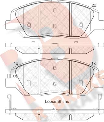 R Brake RB1997 - Тормозные колодки, дисковые, комплект unicars.by