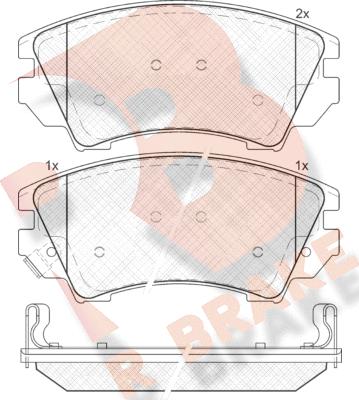 R Brake RB1913 - Тормозные колодки, дисковые, комплект unicars.by