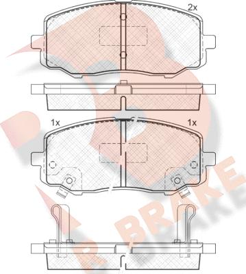 R Brake RB1937 - Тормозные колодки, дисковые, комплект unicars.by