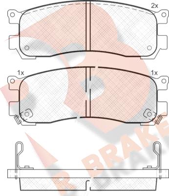 R Brake RB1418 - Тормозные колодки, дисковые, комплект unicars.by