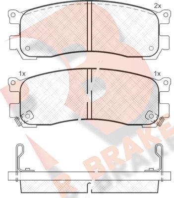 R Brake RB1417 - Тормозные колодки, дисковые, комплект unicars.by