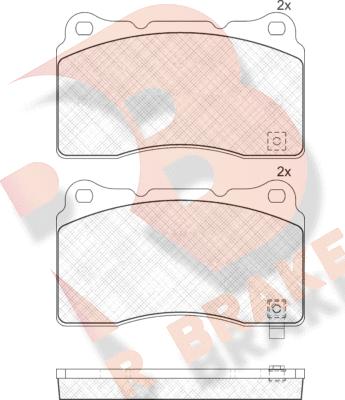 R Brake RB1585 - Тормозные колодки, дисковые, комплект unicars.by