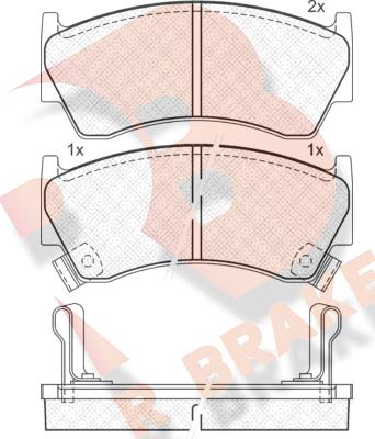 R Brake RB1094 - Тормозные колодки, дисковые, комплект unicars.by