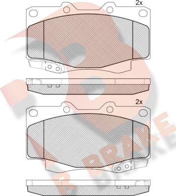 R Brake RB1007-208 - Тормозные колодки, дисковые, комплект unicars.by