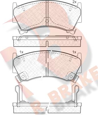 R Brake RB1153 - Тормозные колодки, дисковые, комплект unicars.by