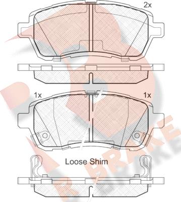 R Brake RB1881-200 - Тормозные колодки, дисковые, комплект unicars.by